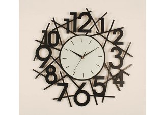 Solid Metal wall clock w/ matte black finish