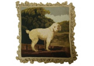 Poodle Needlepoint Pillow