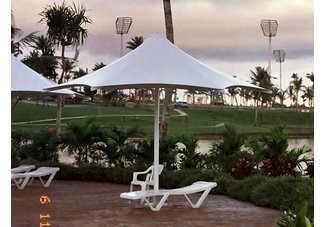 Sunset 16 hexagon center column umbrella