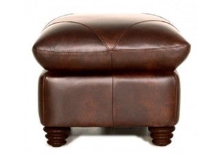 The Solomon Italian Leather Ottoman