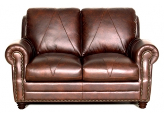 The Solomon Italian Leather Loveseat