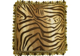 Tiger print Needlepoint Pillow