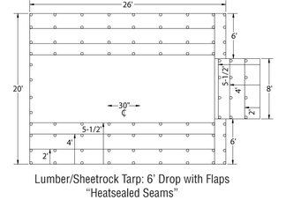 6 ft drop tarps