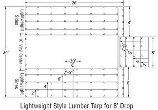 8 drop lightweight tarp