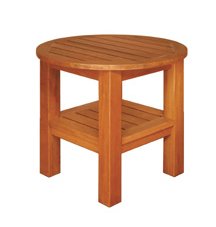 TERRACE MATES Two Shelf High End Table / Round