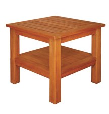 TERRACE MATES Two Shelf High End Table / Square