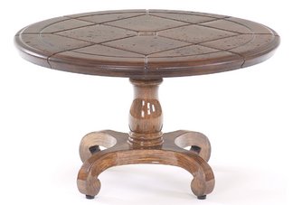36" Cast Aluminum Round Pedestal Coffee Table