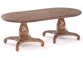 42" x 84" Cast Aluminum Oval Dining Table
