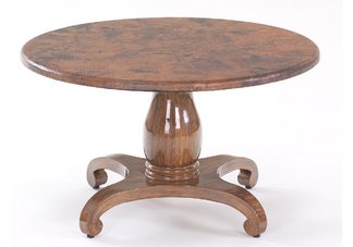 48" Cast Aluminum Pedestal Dining Table