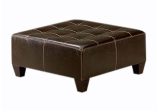 square vinyl ottoman