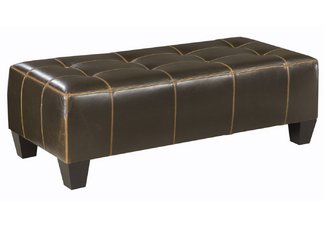 leather rectangle ottoman