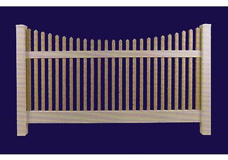Vinyl Picket Fencing - Classic Scallop Top
