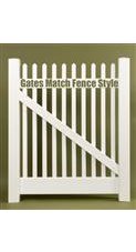 Classic Vinyl Straight Top Picket Gate Kit