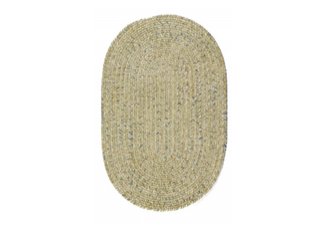 Celery West Bay Tweed Braided Bath Rug - Sample Swatch