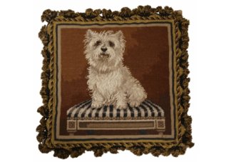 Westie Needlepoint Pillow