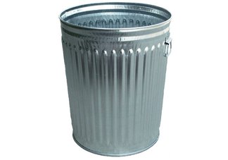 Heavy Duty Galvanized Metal 24 Gallon Trash Can