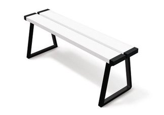 Wilber White Backless Bench