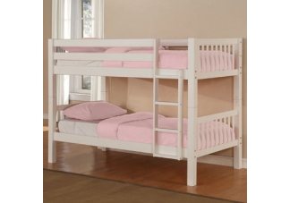 White Twin Over Twin Bunk Bed