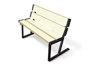 Wilber Dual Back Beige Bench