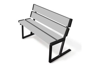 Wilber Dual Back Gray Bench