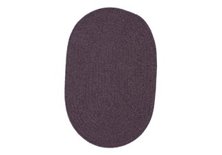 Dark Plum Wool Solid Braided Rug - Sample Swatch