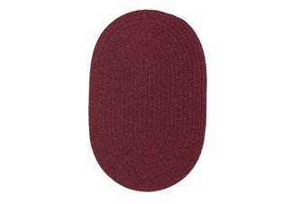 Rosewood Wool Solid Braided Rug - Sample Swatch