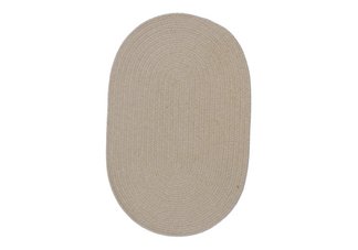 Oatmeal Wool Solid Braided Rug - Sample Swatch