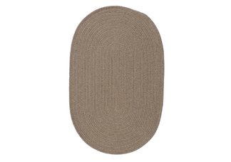 Mocha Wool Solid Braided Rug - Sample Swatch
