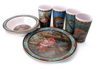 Fish Series Gift Boxed 12 Piece Tableware Set