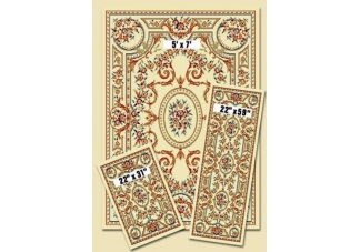 Beige Aubusson Capri Rug Set