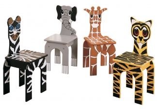 Set of 4 Animal Activity Chairs
