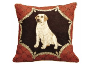 Yellow Lab Needlepoint Pillow