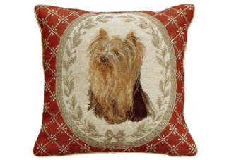 Yorkshire Terrier Needlepoint Pillow