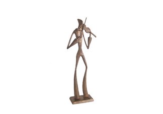 Elongated Violin Player Cast Bronze