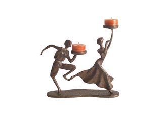 Chase Me Candleholder Cast Bronze