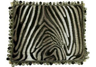 Zebra Print Needlepoint Pillow