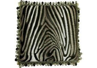 Zebra Print Needlepoint Pillow