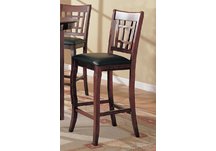 Newhouse 29 Bar Stool with Grid Back and Faux Leather Seat