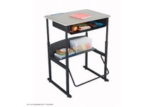 AlphaBetter Desk, 28 x 20 Standard Top with Book Box