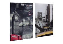 2 Pc Print Set of New York and London