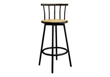 Set of 2 Swivel Barstools - Black