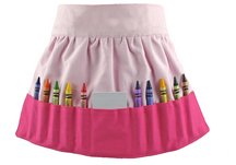 Doodlebugz Crayola Crayon Apron - Hot Pink/Light Pink