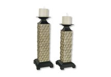 Set of 2 Candleholders - Gold