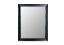 Black Executive Leather Wall Mirror