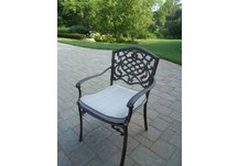 Mississippi Arm Chair with Cushion Antique Bronze