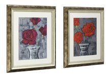 Set of Charcoal floral Prints