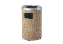 14 Gallon Structure Round Trash Receptacle | Open Ashtray 14 Gallon Structure Round Trash Receptacle | Open Ashtray