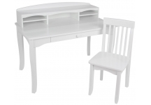 Avalon Desk with Hutch - White
