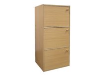 3-Level Bookshelf with Doors