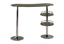 Retro Bar Table Kidney-Bean Shaped Glass Top